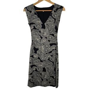 VTG Heart Moon Star‎ Stretchy Paisley Tapestry Dress Boho Whimsygoth Medium